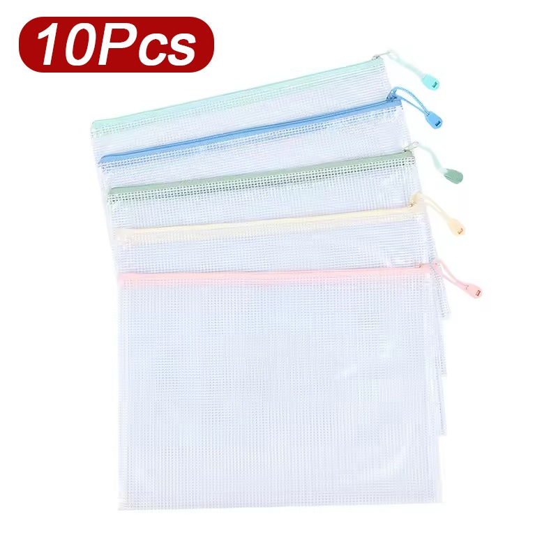 Is Stationery Office Supply - 5-30개 문서 지퍼 메쉬 가방 폴더