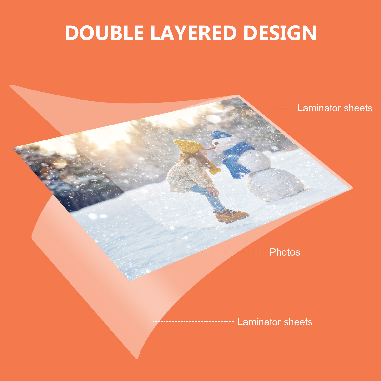 Document Laminator Pouch - 100Pcs A4 라미네이팅 시트 플라스틱 열