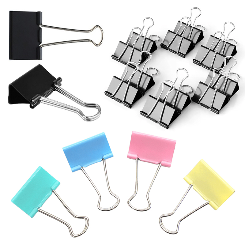 10PCS 25mm 크기 금속 바인더 클립 블랙 다채로 - Is Stationery Office Supply 리뷰 및 가격