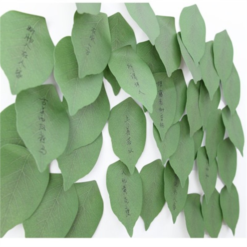 4 개/몫 총 200 페이지 잎 모양 스티커 메모 만화 - Total Stationery & Office Supply 리뷰 및 가격